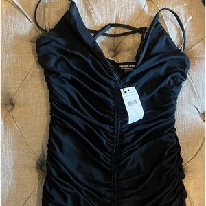 Ruched mesh Fashion Nova mini dress